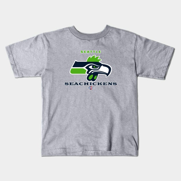 Seattle Seachickens Kids T-Shirt by wifecta